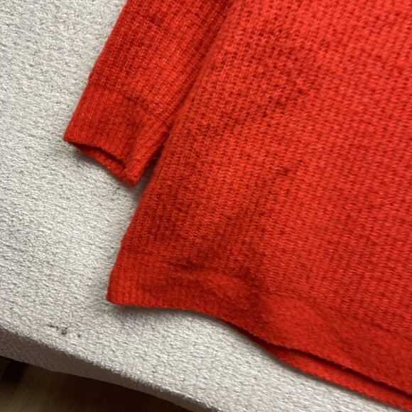 Womance Atelier Quebec Heavy Chunky Oversize Knit Cozy Shawl Neck Red Women Sz S - Picture 6 of 16